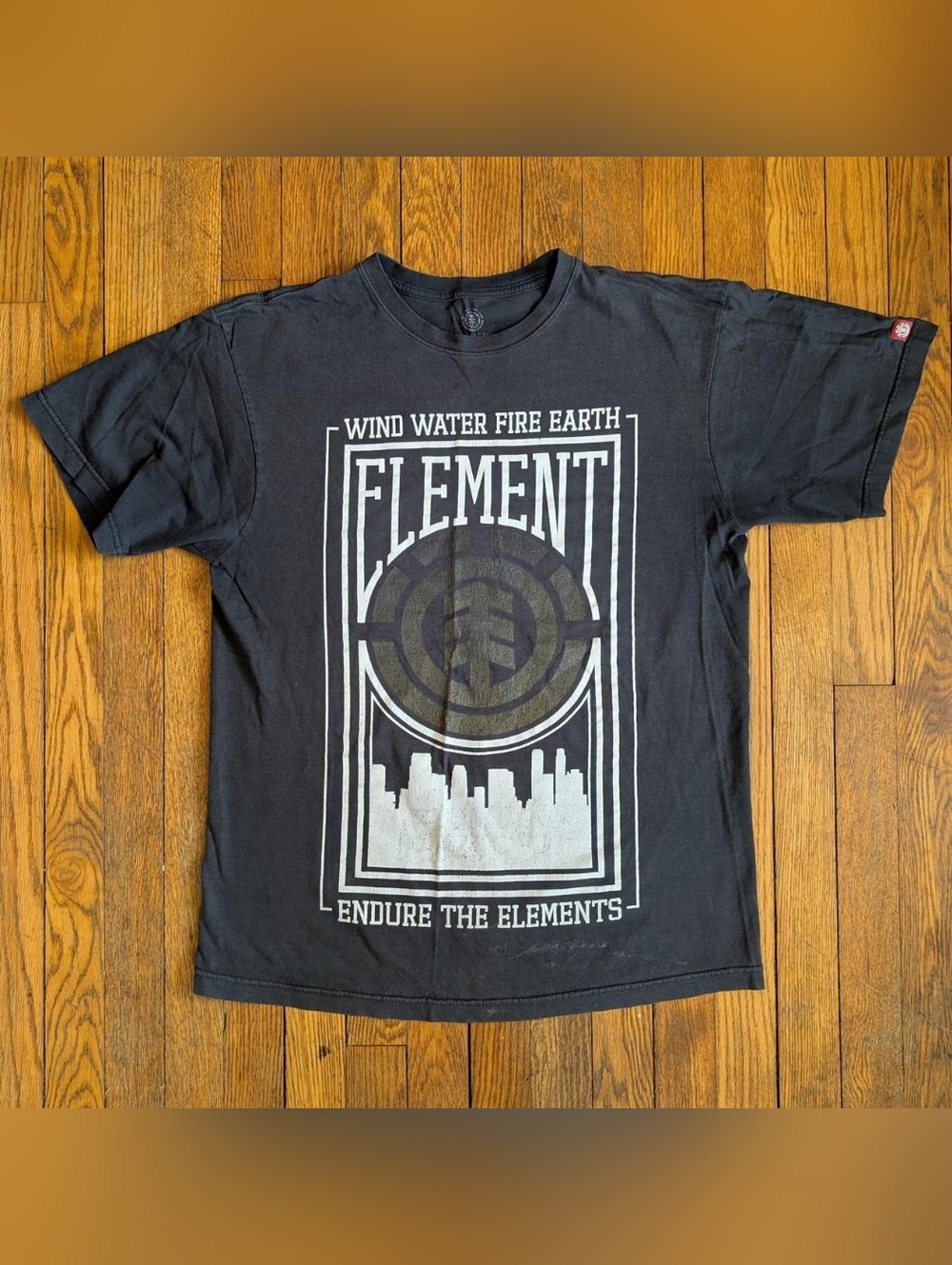 Vintage Y2k Element Skateboards Endue the Elements Graphic T-shirt